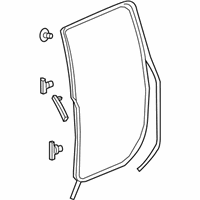 OEM 2019 Honda Ridgeline Weatherstrip, L. RR. Door - 72850-T6Z-A01