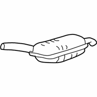 OEM 1998 BMW 740i Rear Muffler Left - 18-10-1-745-671