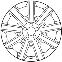 OEM Hyundai Rear Aluminium Wheel Assembly - 52910-3N350