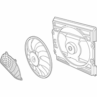 OEM 2004 BMW 760Li Fan Compression Shroud - 64-54-6-921-379