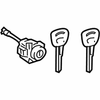 OEM Lexus IS250 Door Lock Cylinder & Key Set, Left - 69052-53060