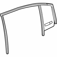 OEM 2005 Saturn Ion Channel Asm, Rear Side Door Window - 21992709