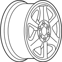 OEM 2002 GMC Envoy Wheel Rim, 17X7 - 9593387