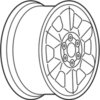 OEM 2002 GMC Envoy Wheel Rim-17X7 Aluminum Polished W/Tint - 9595181