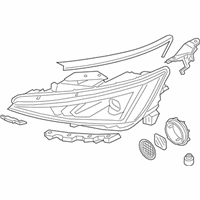 OEM Hyundai Elantra Headlamp Assembly, Right - 92102-F2740