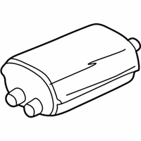 OEM GMC Sierra 3500 Exhaust Muffler Assembly (W/ Exhaust & T/Pipe & 3Way Catalytic Converter - 88983235