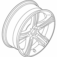 OEM BMW ActiveHybrid 3 Disc Wheel, Light Alloy, Reflex-Silber - 36-11-6-796-242