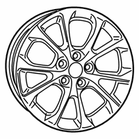 OEM 2020 Jeep Grand Cherokee Aluminum Wheel - 6QD48DD5AA