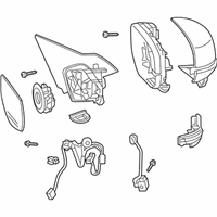OEM 2013 Honda Accord Mirror Assembly, Passenger Side Door (Silver Metallic) (R.C.) (Heated) - 76200-T3L-A61ZF