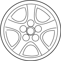 OEM 2003 Hyundai Santa Fe Spoke Wheel Rim - 52910-26250