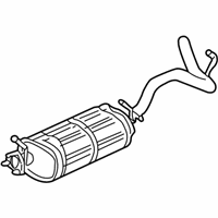 OEM 2001 Chevrolet Astro Exhaust Muffler Assembly (W/ Exhaust Pipe & Tail Pipe) - 15756876