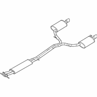 OEM 2014 Lincoln MKS Muffler & Pipe - DA5Z-5230-B