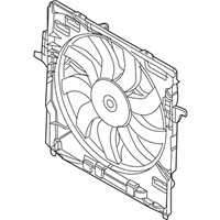 OEM 2014 BMW X5 Engine Cooling Fan Assembly - 17-42-7-634-471