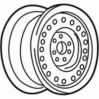 OEM Buick Skylark Wheel Rim, 14X6 - 9591661