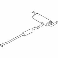 OEM Nissan Rogue Exhaust Muffler Assembly - 20100-4BA2B