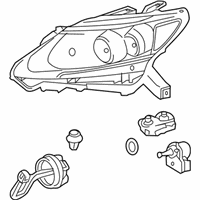 OEM 2012 Lexus HS250h Headlamp Unit With Gas, Right - 81145-75101