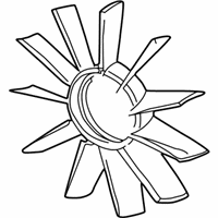 OEM 1990 BMW 735i Radiator Cooling Fan Blade - 11-52-1-712-058
