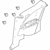 OEM 2012 Nissan Murano Finisher-Rear Side, RH - 76900-1GR0A