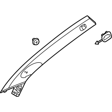 OEM Acura TLX Garnish, Passenger Side (Alluring Ecru) - 84109-TGV-A01ZA