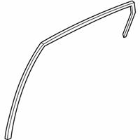 OEM Hyundai Accent Run-Rear Door Window Glass, LH - 83530-1R000