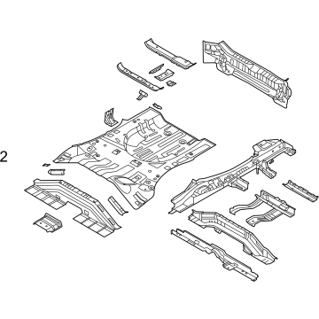 OEM Hyundai Tucson PANEL COMPLETE-REAR FLOOR - 65500-P0400