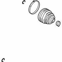 OEM 2005 Cadillac DeVille Boot Kit, Front Wheel Drive Shaft Tri-Pot Joint - 89060343