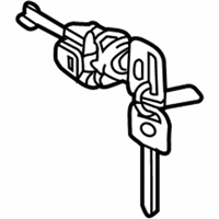 OEM 2003 Toyota Highlander Cylinder & Key Set, Door Lock, RH - 69051-48040