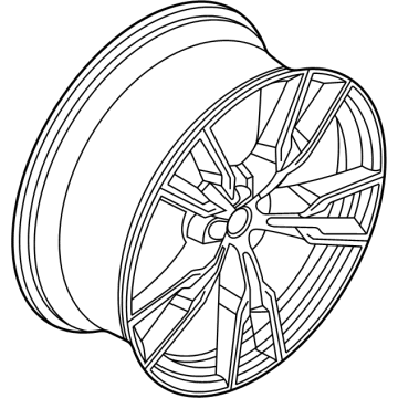 OEM BMW X5 Disc Wheel Light Alloy Ceriu - 36-11-8-072-003