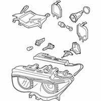 OEM 2007 BMW 750Li Headlight Assembly Left - 63-12-7-162-115