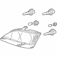 OEM Lexus RX300 Headlamp Assembly, Left - 81150-48031