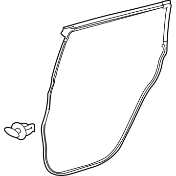 OEM 2020 Toyota Highlander Door Weatherstrip - 67871-0E080