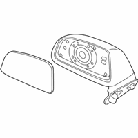 OEM 2007 Kia Rondo Outside Rear View Mirror Assembly, Left - 876101D130