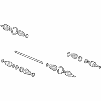 OEM 2001 Honda Accord Driveshaft Assembly, Driver Side - 44306-S4L-A53