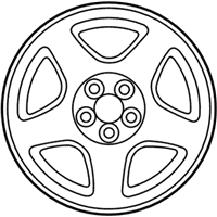 OEM 2002 Lincoln LS Wheel, Alloy - XW4Z-1007-HA