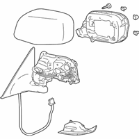 OEM Lexus GS450h Mirror Sub-Assy, Outer Rear View, RH - 87901-30240-C1