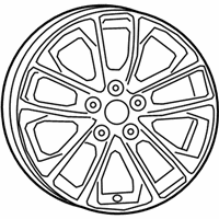 OEM 2019 Jeep Cherokee Aluminum Wheel - 6BG721D2AA