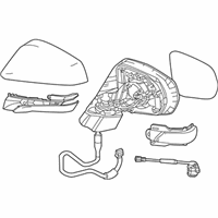 OEM Lexus RX450h Mirror Assembly, Outer R - 87940-0E251-B0