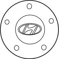 OEM 2002 Hyundai Accent Wheel Hub Cap Assembly - 52960-25200