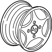 OEM 2000 Honda Accord Wheel, Painted Finish Alloy (15") (5-Spoke) - 08W15-S84-100G