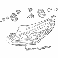 OEM 2018 Hyundai Sonata Headlamp Assembly, Left - 92101-E6700