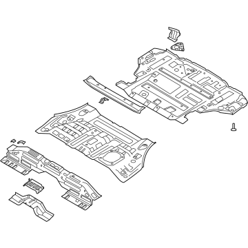 OEM Hyundai Santa Fe Panel Assembly-Rear Floor - 65510-S2600