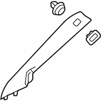 OEM 2019 Honda Pilot Garnish Assy., L. FR. Pillar *YR507L* (SHADOW BEIGE) - 84151-TG7-A01ZA