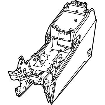 OEM Jeep Grand Cherokee L BASE-FLOOR CONSOLE - 7GU05TX7AB