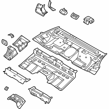 OEM 2021 Hyundai Sonata PNL Assembly-RR Floor FRT Complete - 65520-L5010