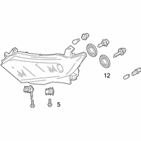 OEM Nissan Quest Headlamp Assembly-Passenger Side - 26010-1JR0A