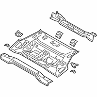 OEM 2017 Hyundai Sonata Panel Assembly-Rear Floor, Front - 65511-E6000