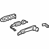 OEM 2005 Lexus LS430 Front Door Outside Handle Assembly - 69210-50060-D0