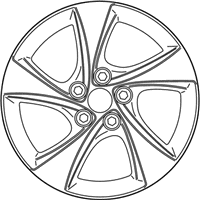 OEM 2018 Toyota C-HR Wheel, Alloy - 42611-F4030