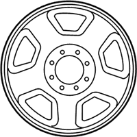 OEM 2008 Ford F-350 Super Duty Wheel, Steel - 5C3Z-1015-JA