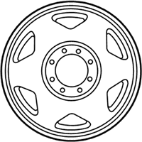 OEM 2004 Ford F-250 Super Duty Wheel, Alloy - 4C3Z-1007-LA